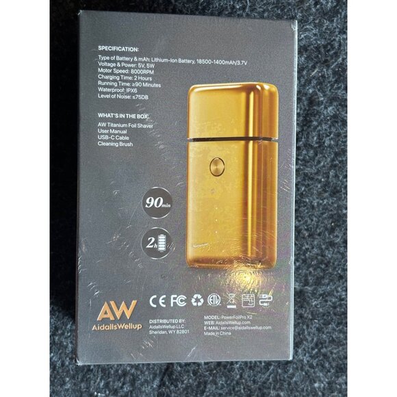 AidallsWellup Titanium Foil Shaver Pro NWT - Picture 2 of 6